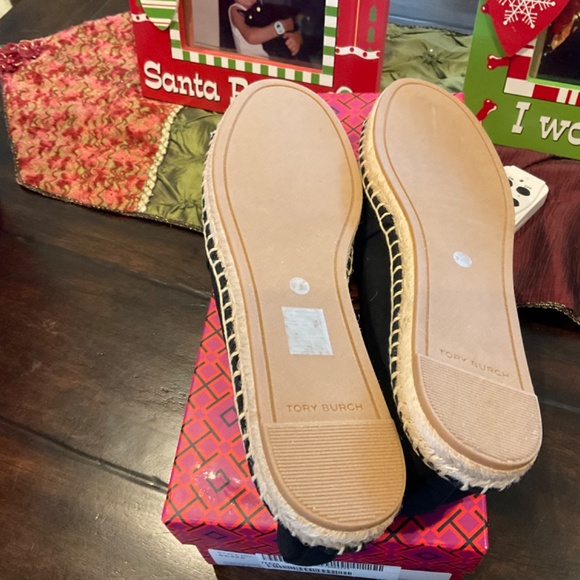Tory Burch Color-Block Canvas Espadrilles in perfect black/white,BNIB - Picture 3 of 5